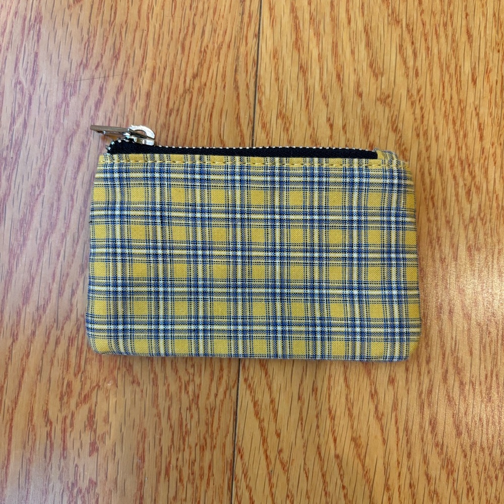 Brandy Melville Plaid Yellow Card Holder